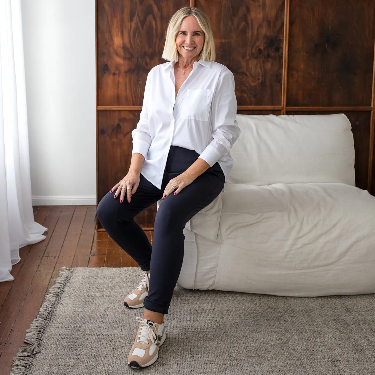 Suzie ponte jogger pant - French navy