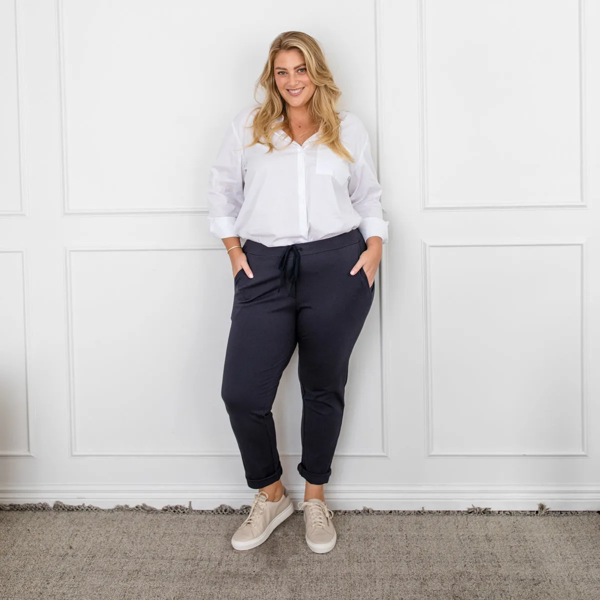Suzie ponte jogger pant - French navy