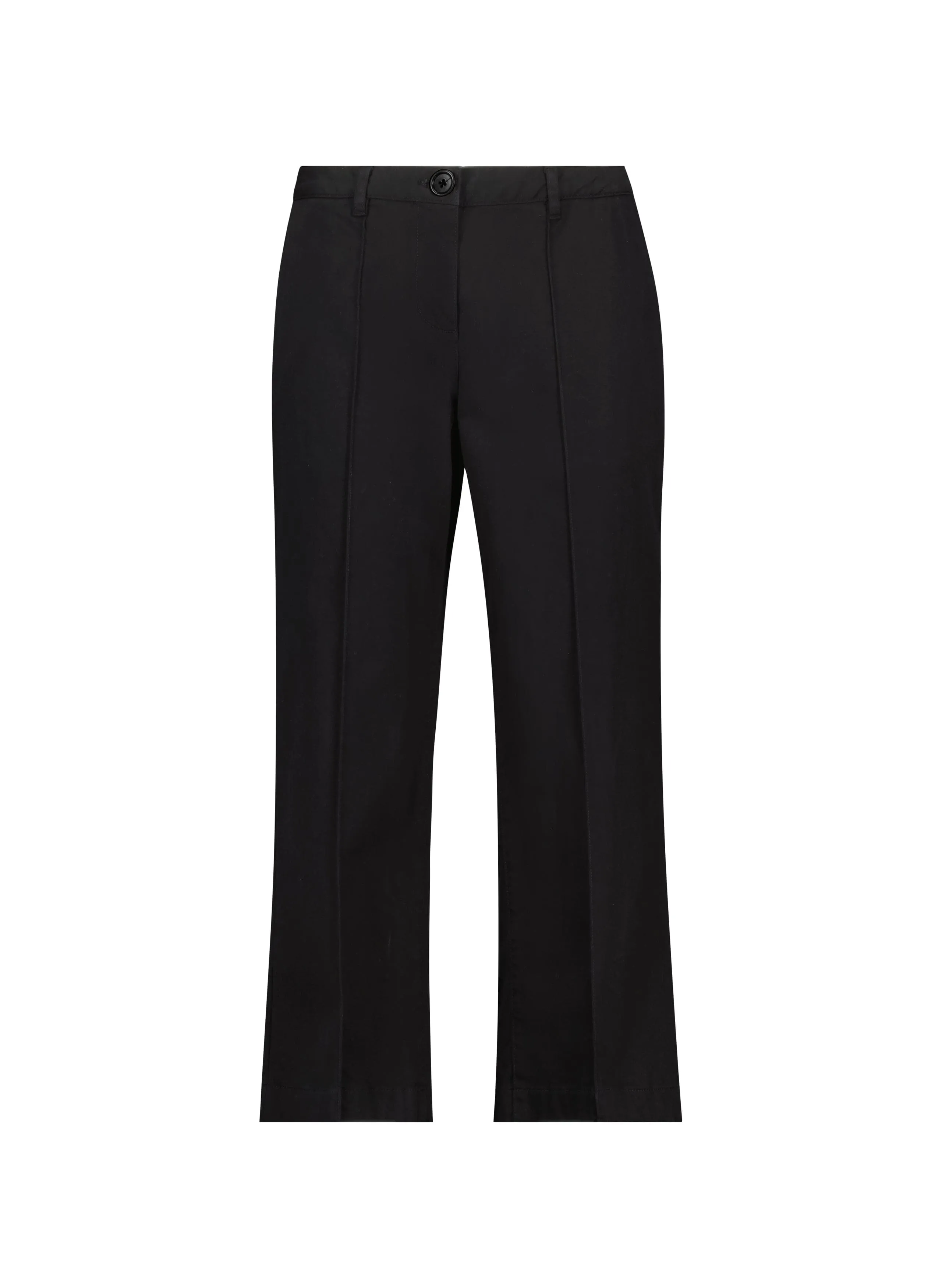 Taylor Organic Cotton Cropped Trousers | Caviar Black