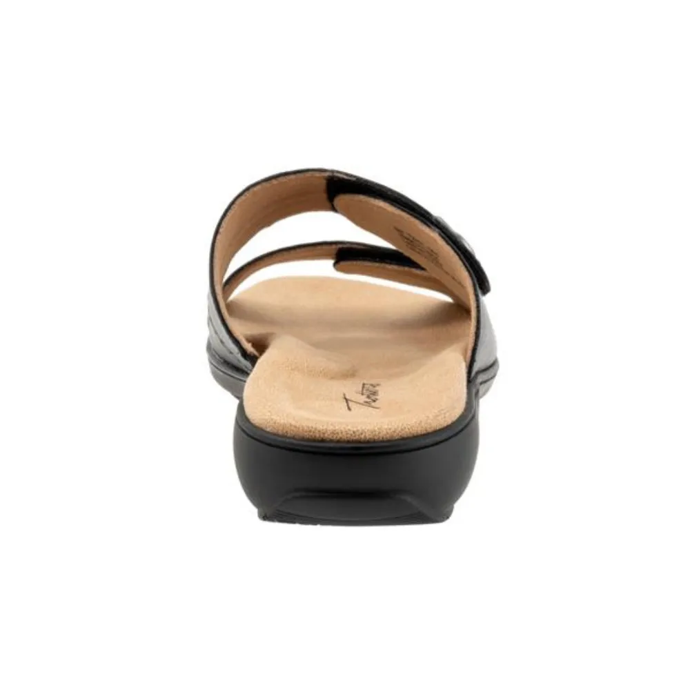 Trotters Ruthie Stitch Black Sandal (Women's)