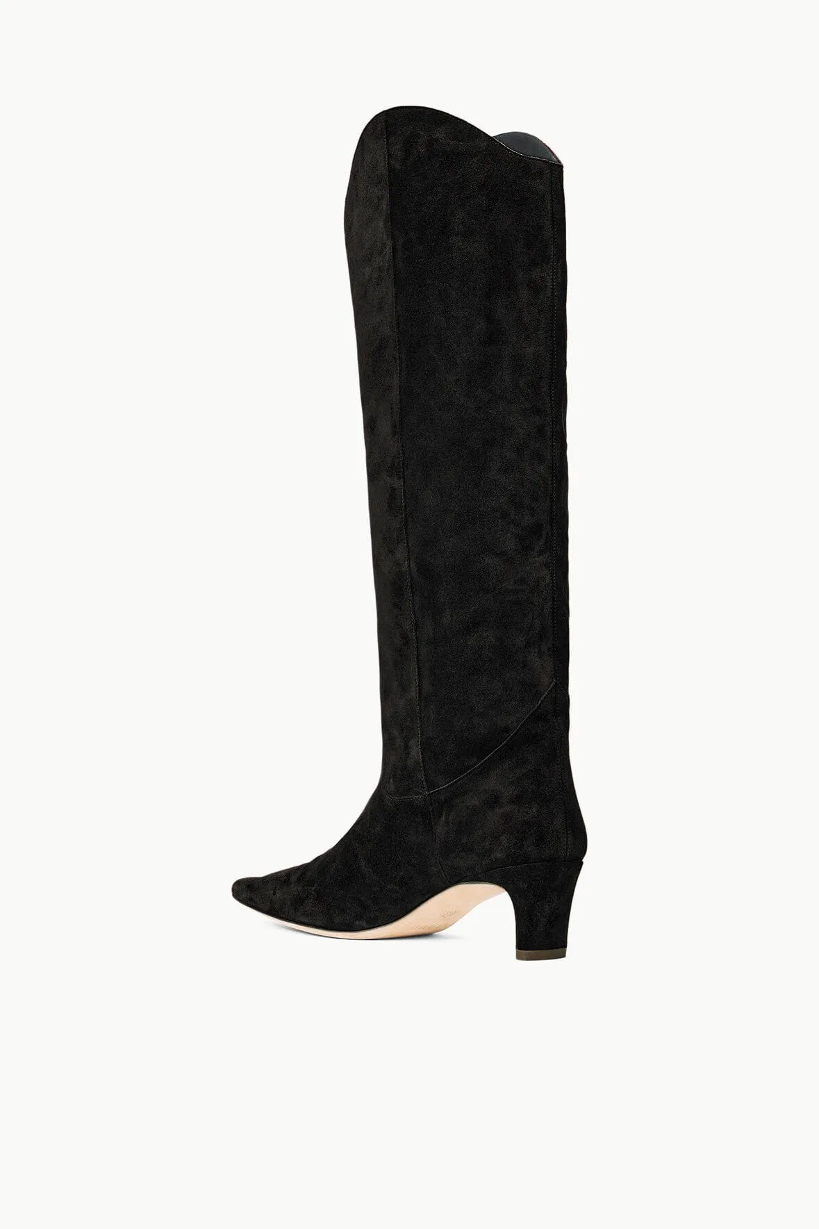 WESTERN WALLY BOOT | BLACK SUEDE